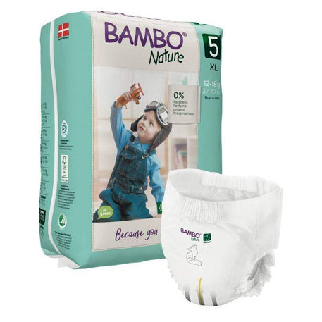 Culottes d'apprentissage Bambo Nature Taille 5 (12-18kg) 19 unités - Bambo Nature - Couches Bébé pour bébé Maroc -www.babyboss.ma