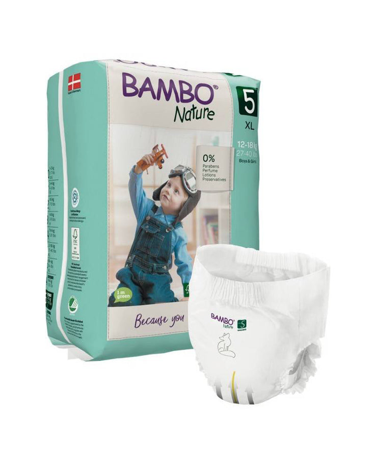 Culottes d'apprentissage Bambo Nature Taille 5 (12-18kg) 19 unités