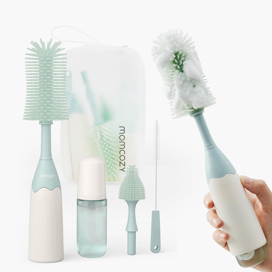 Kit de brosse à biberon Momcozy Innovative Push-Press Design