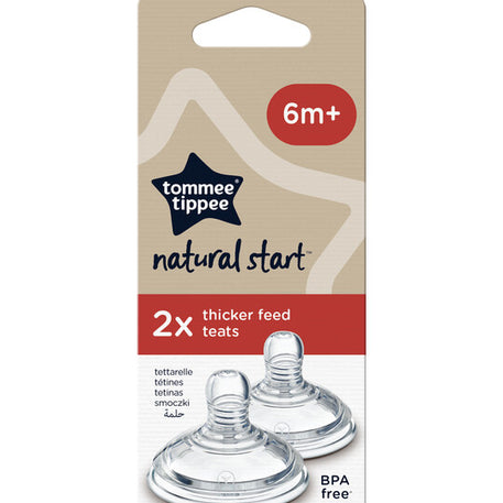 2 Tommee Tippee Closer to Nature Teats - Fast Flow 6m+