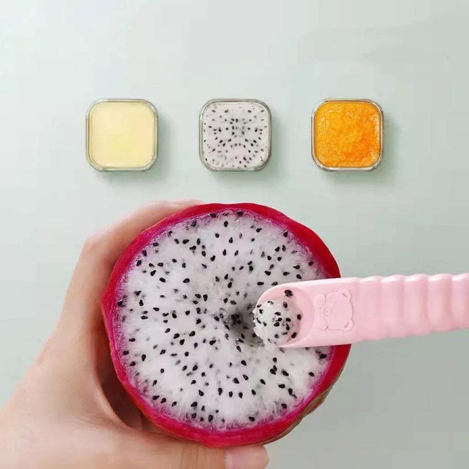 2pcs Cuillère à Nourriture en Silicone pour Bébé rose et vert - Babyboss.ma - pour bébé Maroc -www.babyboss.ma