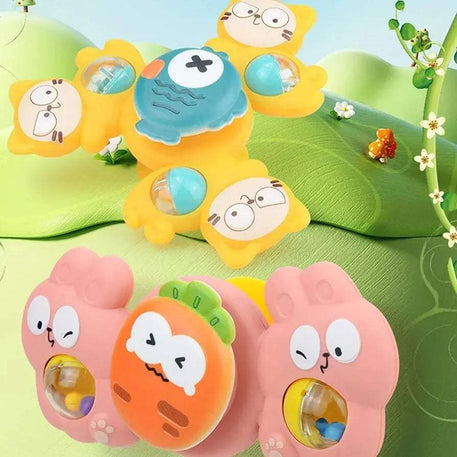 3 Spiners ventouse - babyboss toys - pour bébé Maroc -www.babyboss.ma