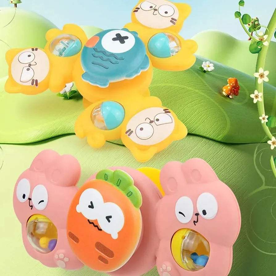 3 Spiners ventouse - babyboss toys - pour bébé Maroc -www.babyboss.ma