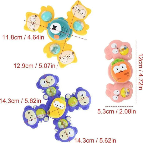 3 Spiners ventouse - babyboss toys - pour bébé Maroc -www.babyboss.ma