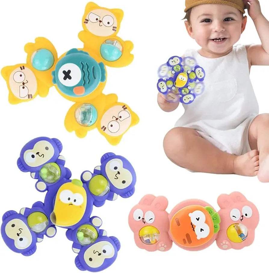 3 Spiners ventouse - babyboss toys - pour bébé Maroc -www.babyboss.ma