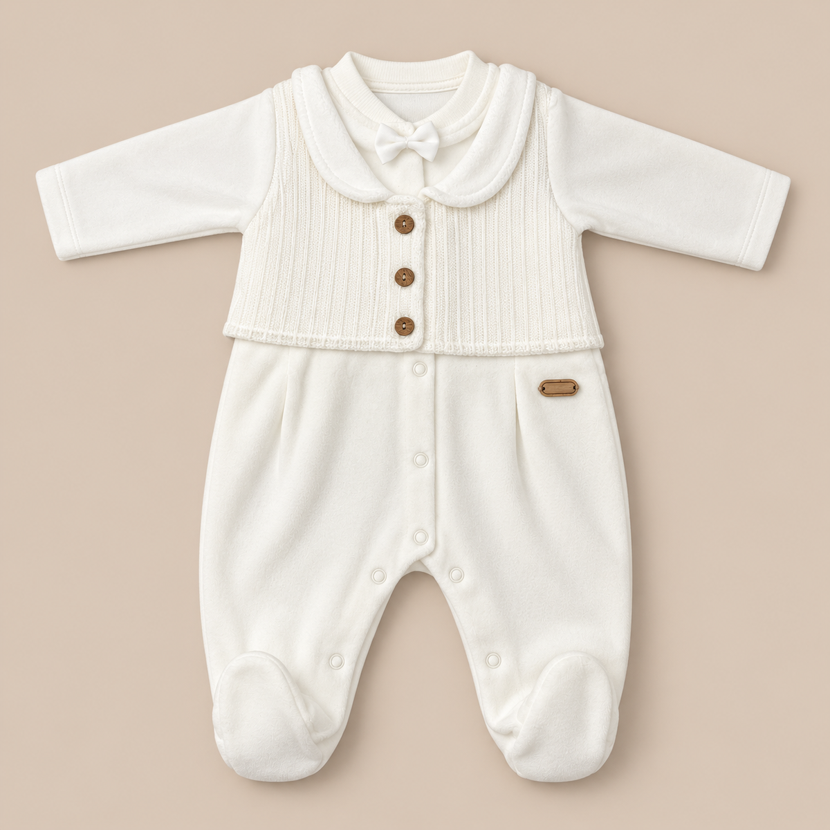 Grenouillère bébé en velours Bebelina