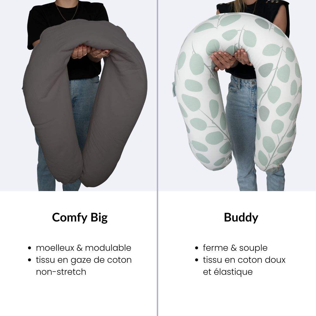 Coussin D' Allaitement & Maternité COMFY BIG Tetra Doomoo - Gris - Doomoo - Coussins de Maternité pour bébé Maroc -www.babyboss.ma