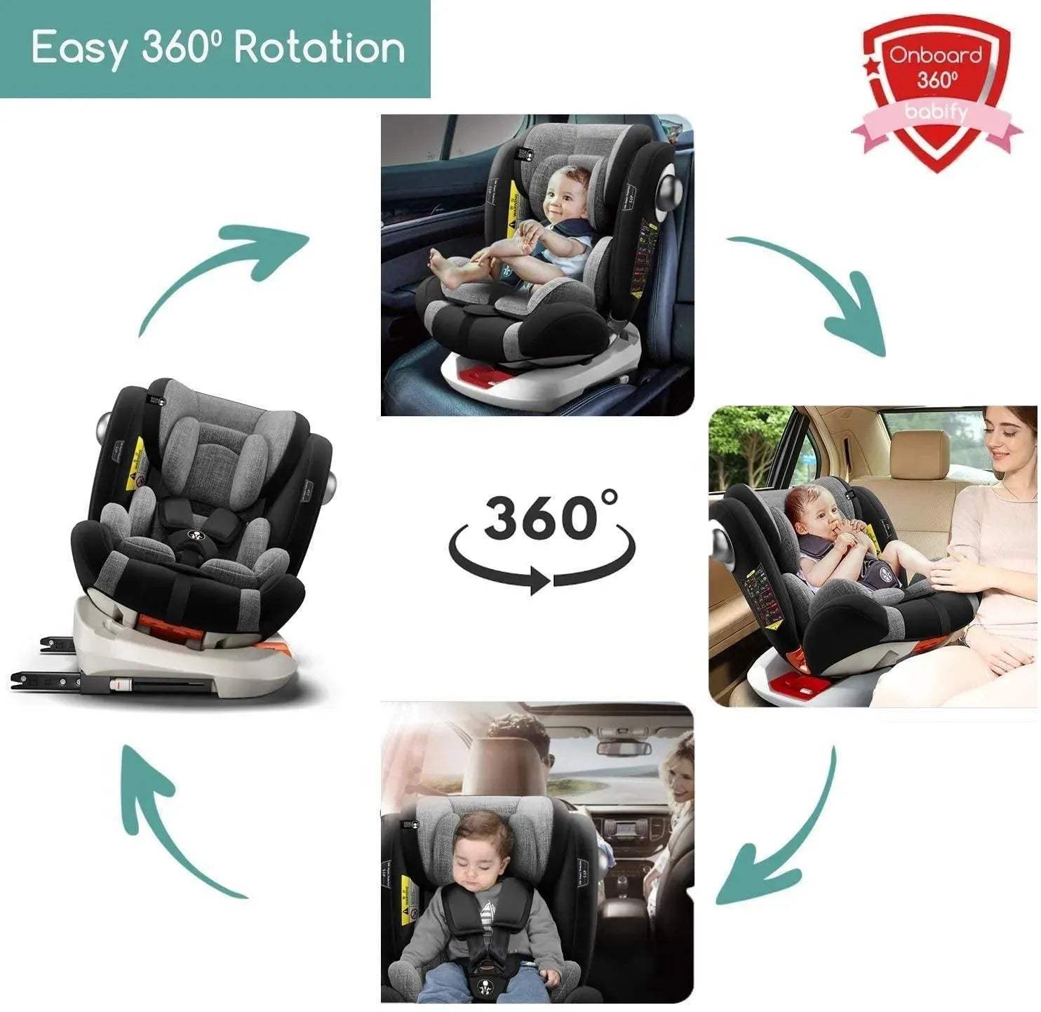 360-degres-siege-auto-isofix-beige-burbay-gris-babyboss-ma-isofix-pour-bebe-maroc-6 - Babyboss.ma -bebe-maroc