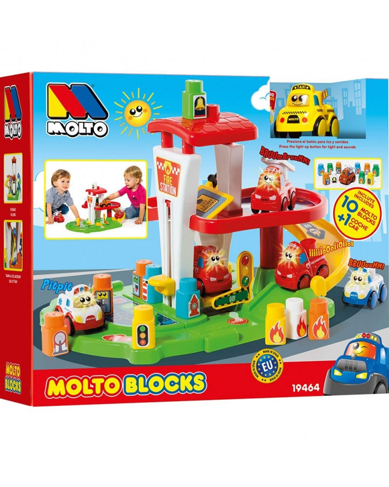 Station De Pompiers Avec Blocs - Molto - pour bébé Maroc -www.babyboss.ma