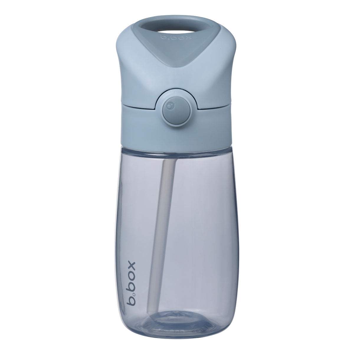 b.box Gourde à paille Jnr 380 ml Chill Out, bouteille gris-bleu, couvercle fermé – Babyboss.ma