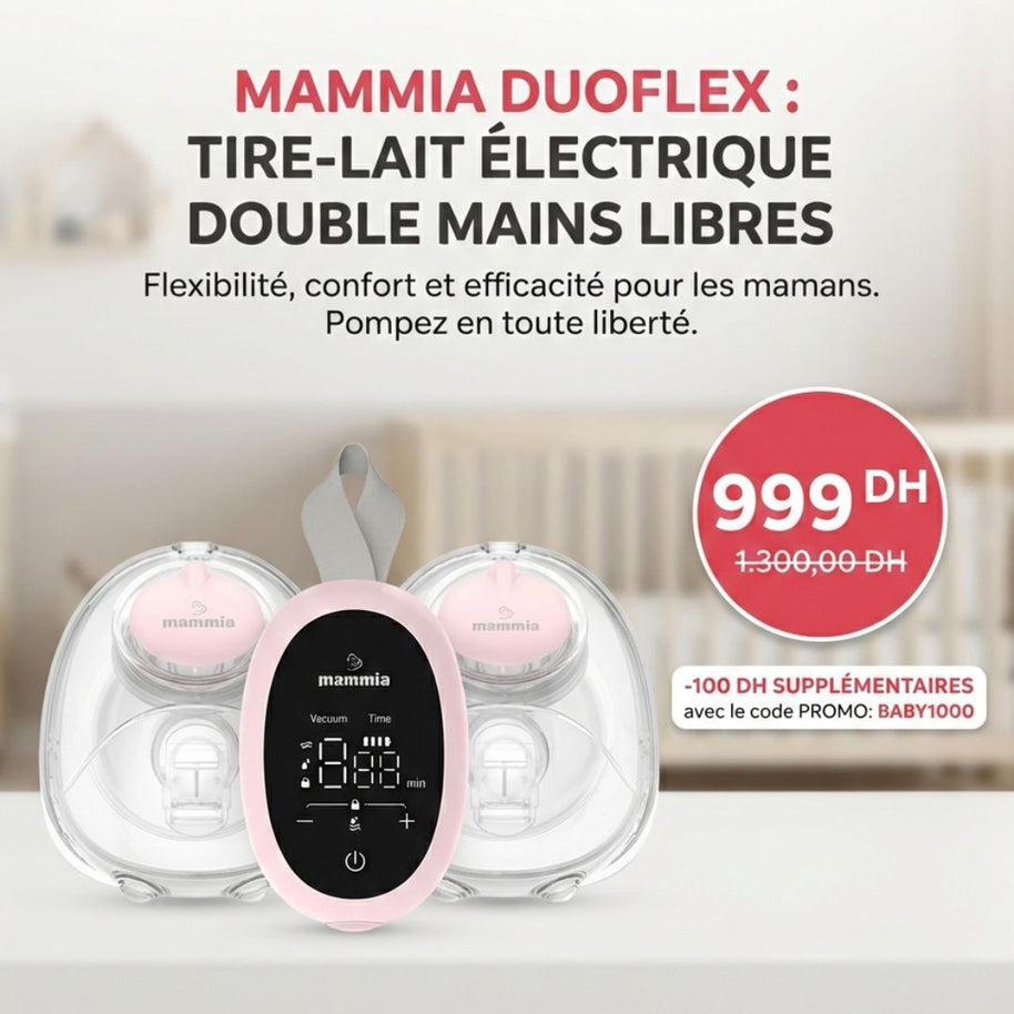 Tire-Lait Électrique Double Mains libres Duoflex – Mammia - Mammia - Tire-Lait Electriques pour bébé Maroc -www.babyboss.ma