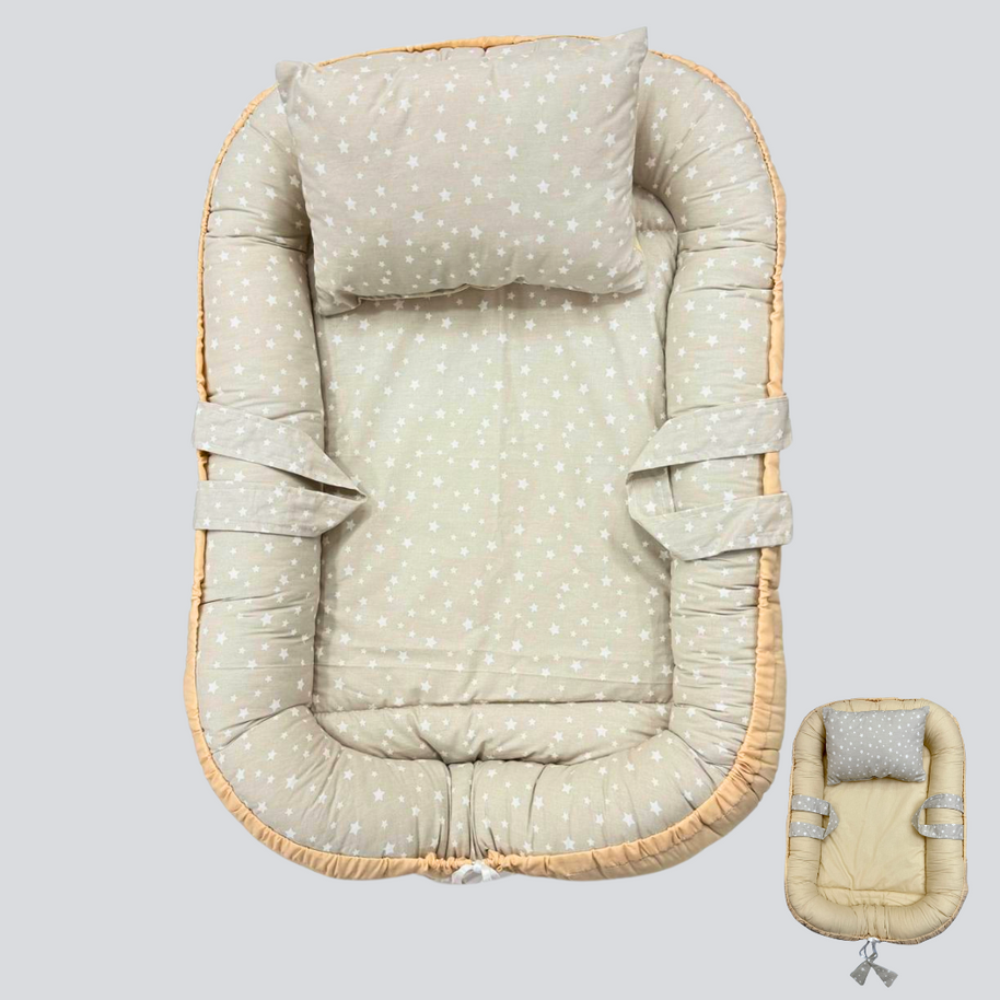 Reversible Baby Bassinet - Beige Cotton