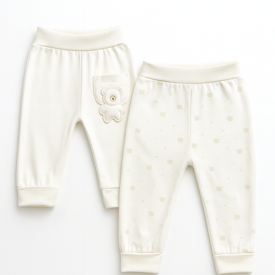 Lot de 2 pantalons – Ecru