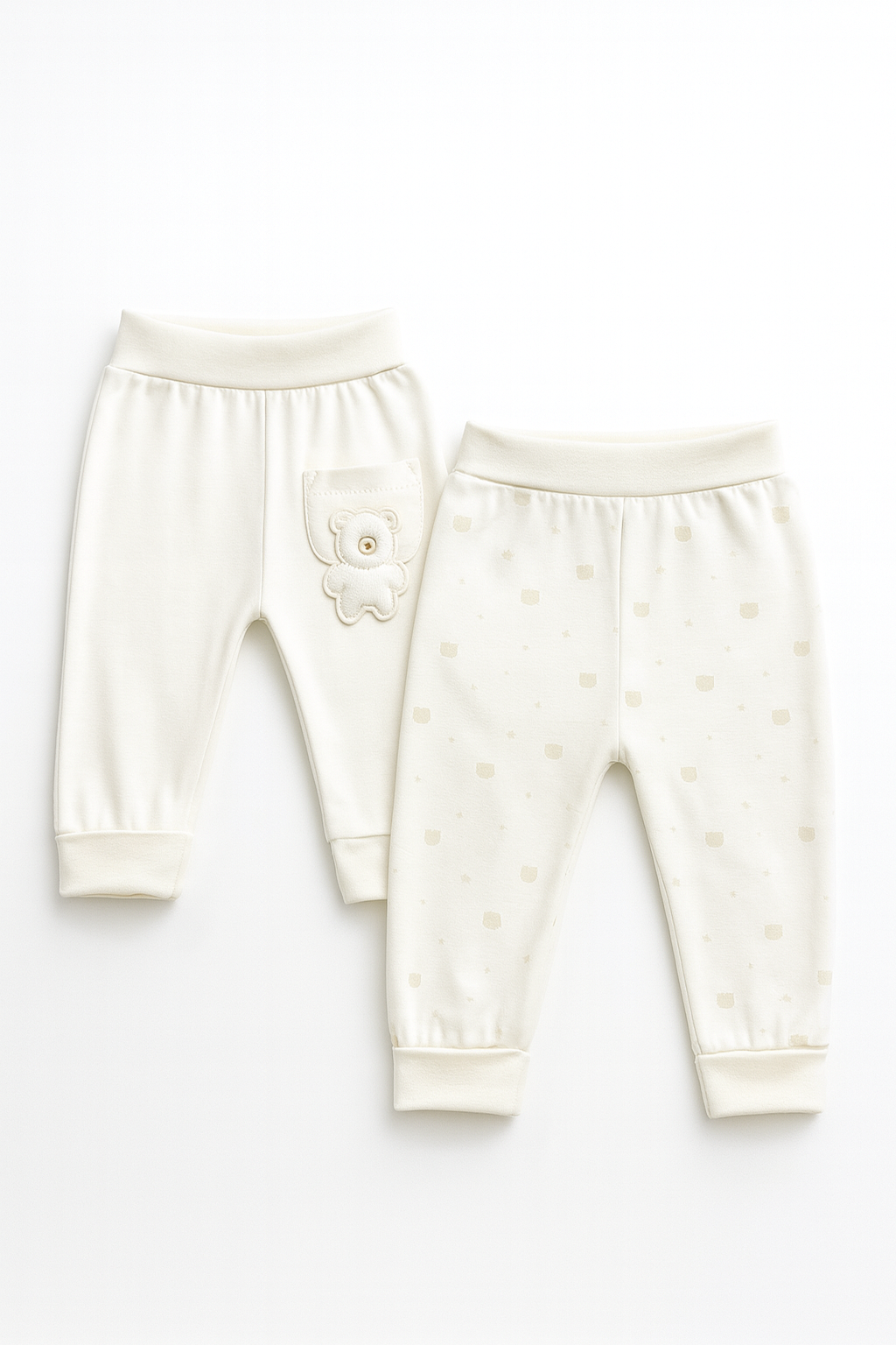 Lot de 2 pantalons – Ecru