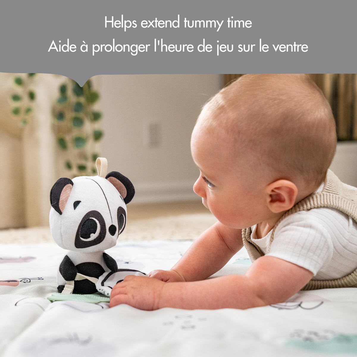 Hochet panda décoratif noir et blanc Tiny Love