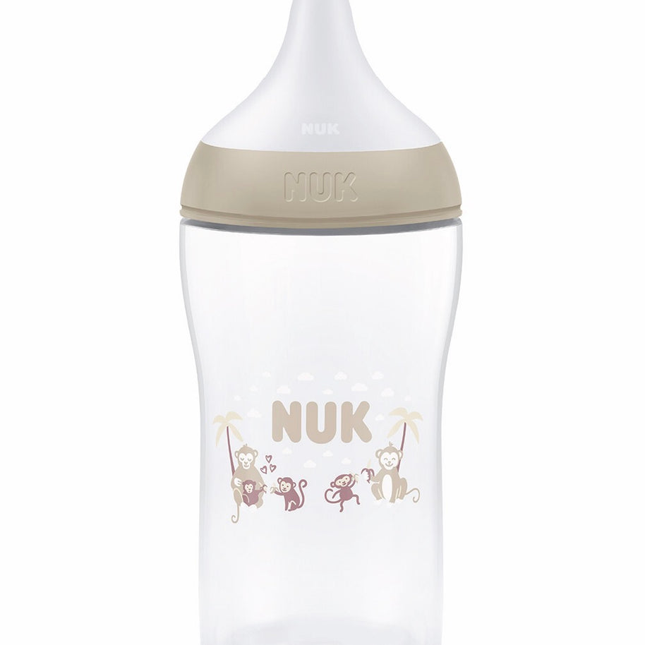Biberon NUK Perfect Match avec tétine en silicone souple - Beige