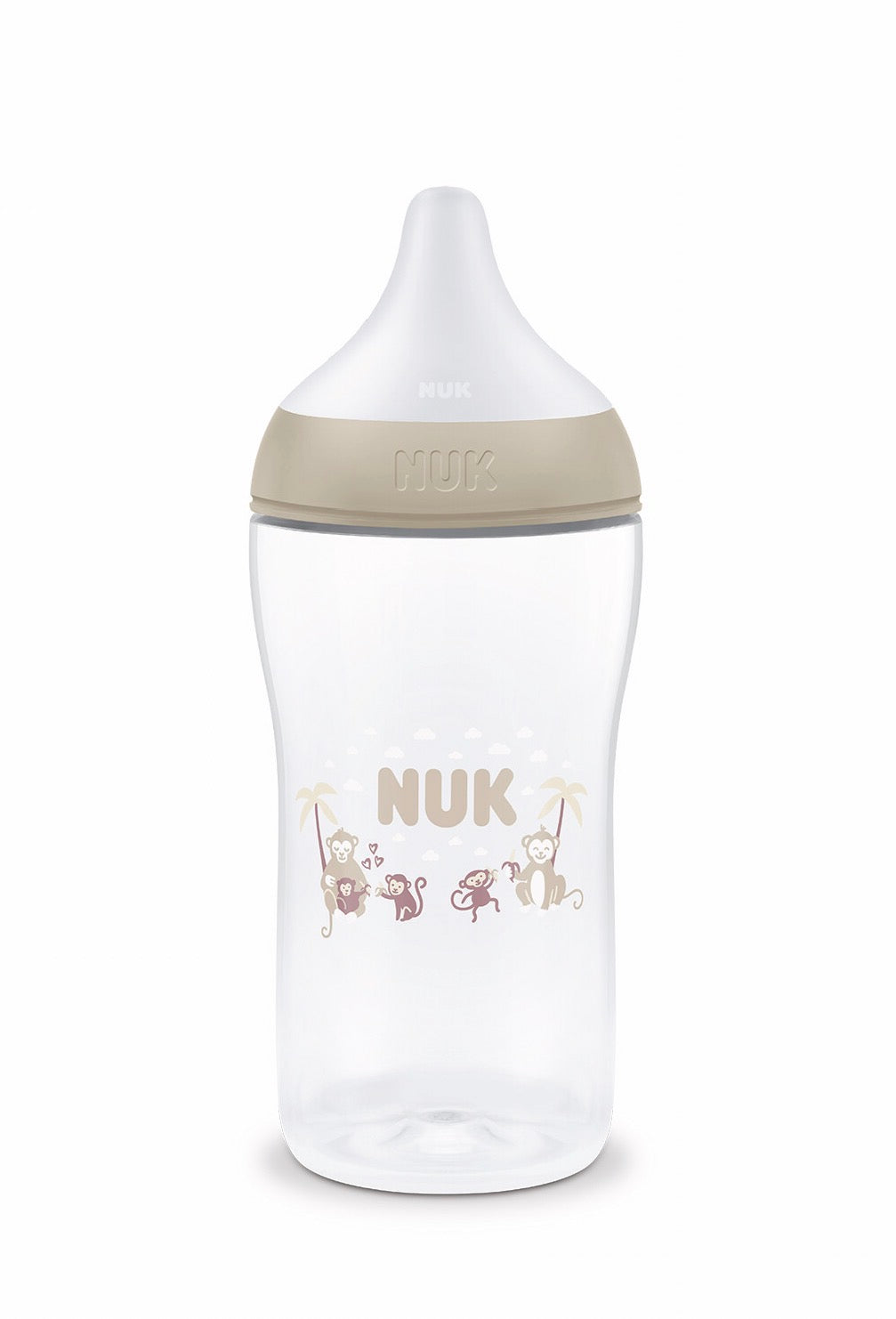 Biberon NUK Perfect Match avec tétine en silicone souple - Beige