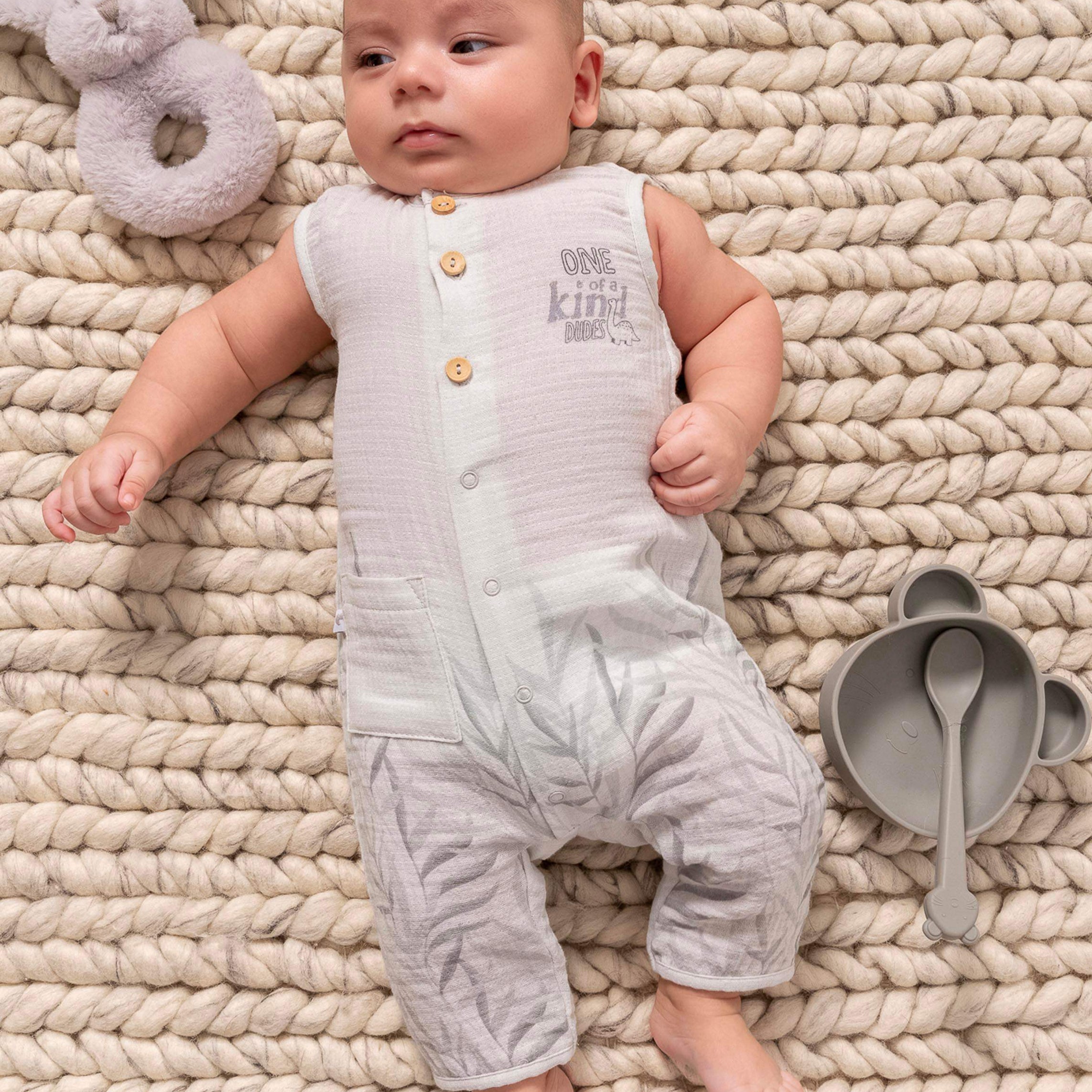 Combinaison intégrale pour bébé, couleur écru - Caramell - Grenouillère pour bébé Maroc -www.babyboss.ma