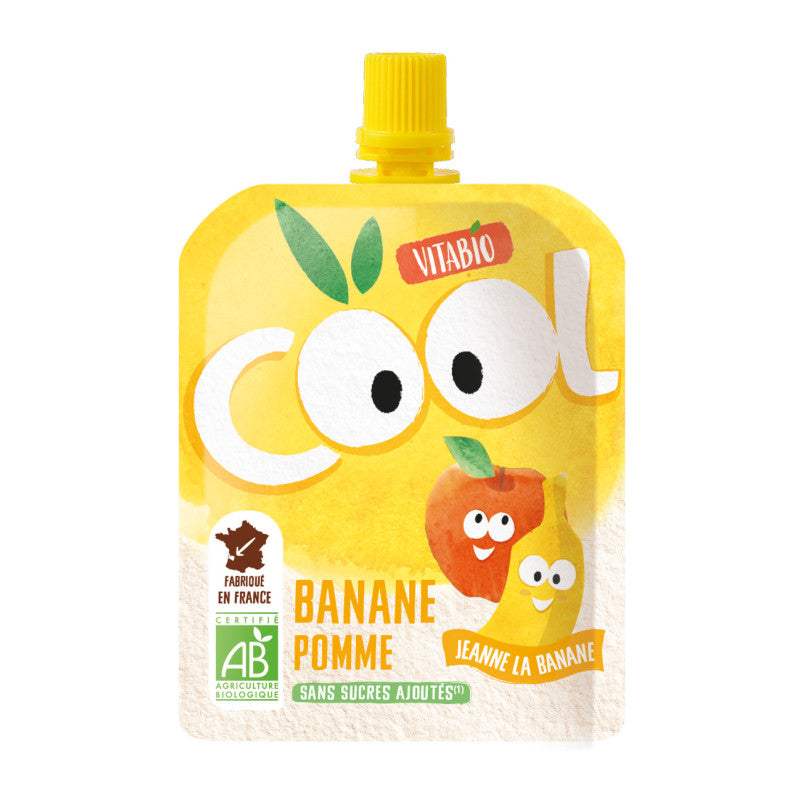 Vitabio COOL FRUITS Banane Pomme 4x 90g - Vitabio - Alimentation pour bébé Maroc -www.babyboss.ma