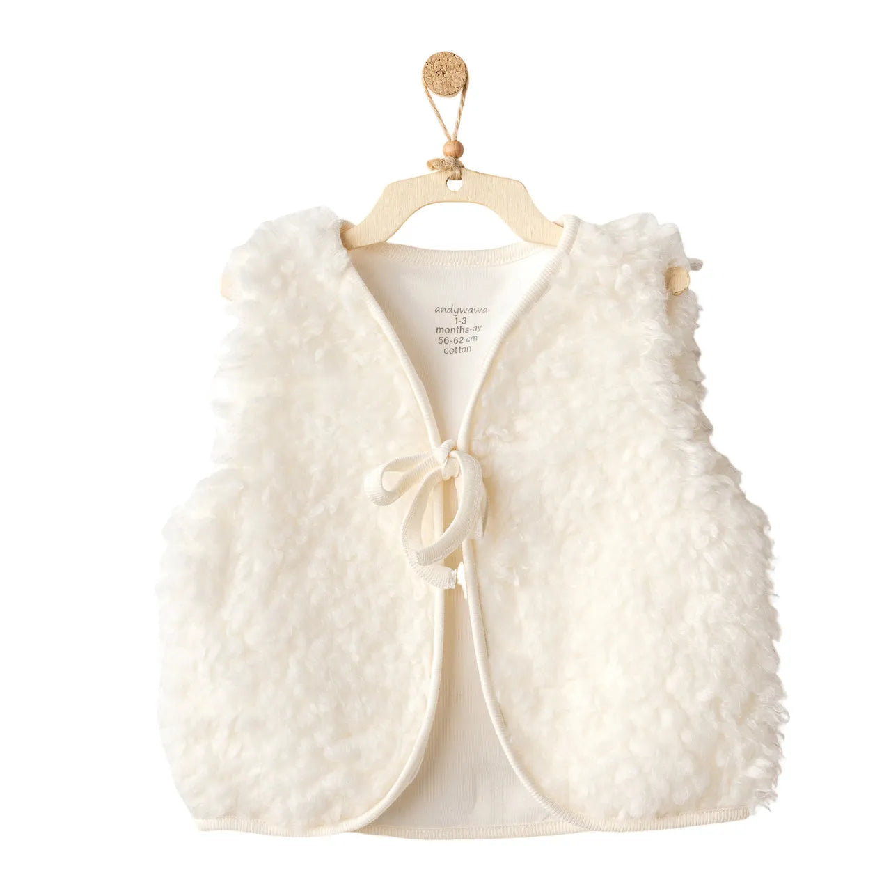 Cream Soft Plush Vest andywawa