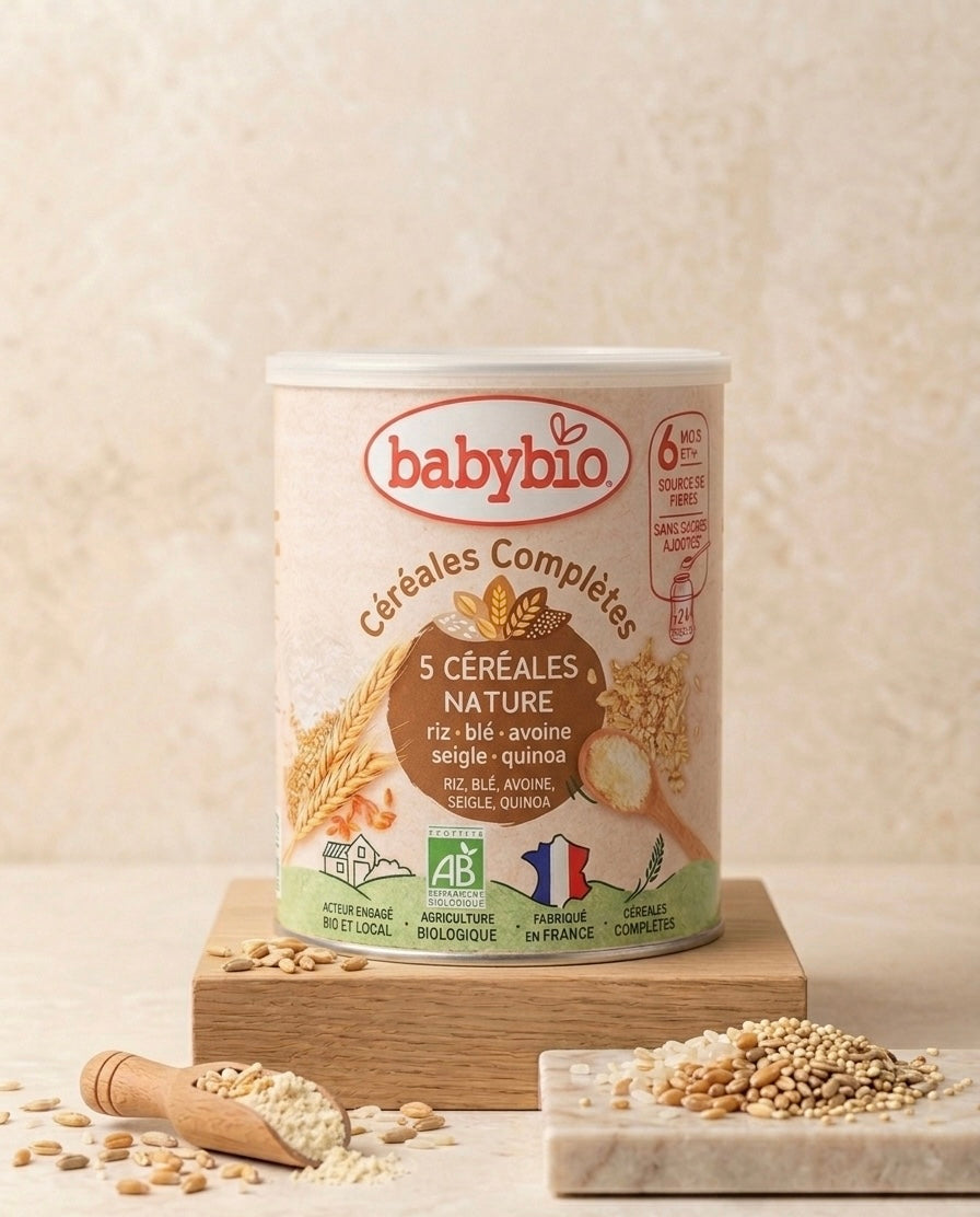 Babybio 5 Céréales Nature Bio - 220g