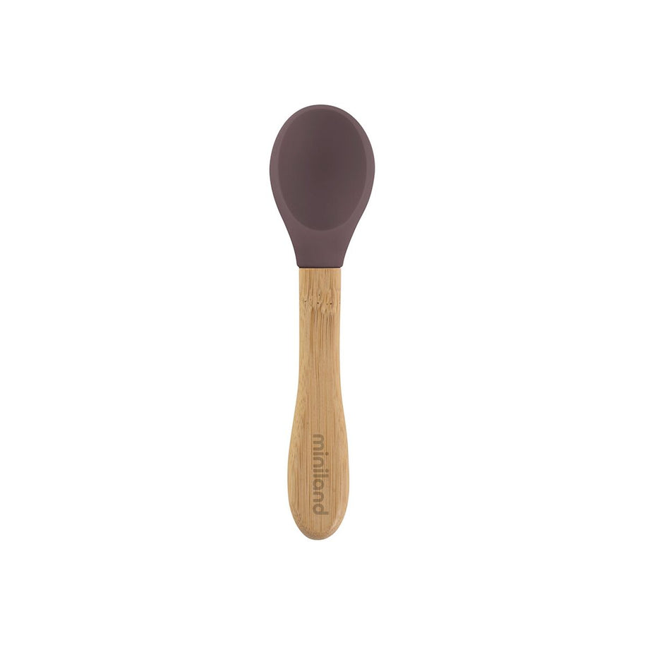 Cuillere bois et silicone Miniland pour bebe BLW