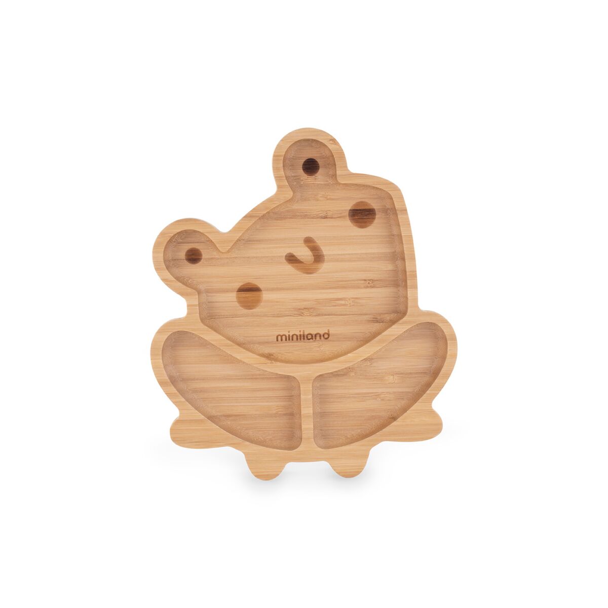 Miniland assiette en bois Grenouille compartimentee BLW