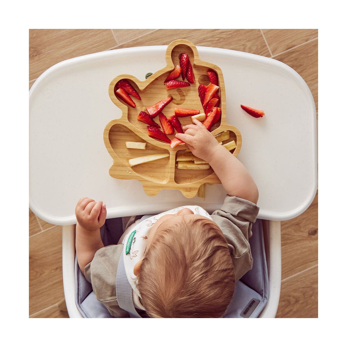 Assiette BLW Miniland compartiments aliments bebe