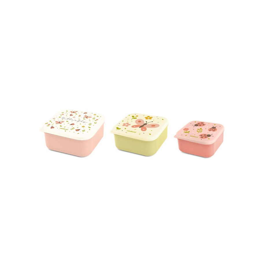Miniland Snackbox-3 Papillon set 3 boites a gouter enfant