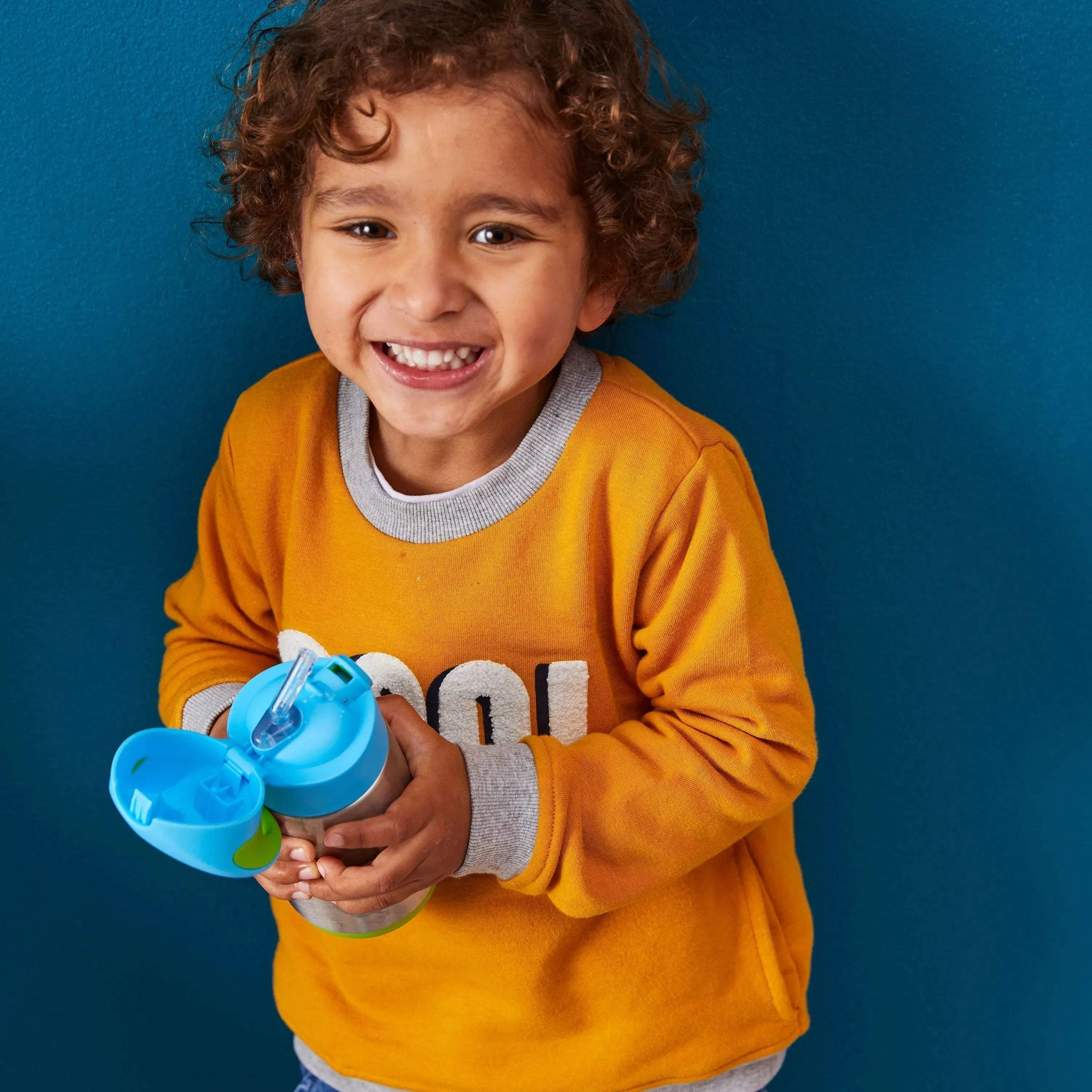 Gourde isotherme à paille B.box 500ml - blue slate - BBOX USA - Insulated Bottles - 500ml pour bébé Maroc -www.babyboss.ma