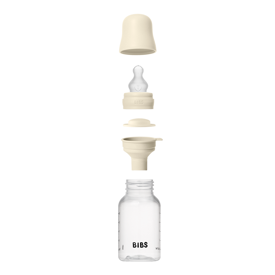Biberon sans BPA 150ml avec tétine en silicone Débit lent - Ivory