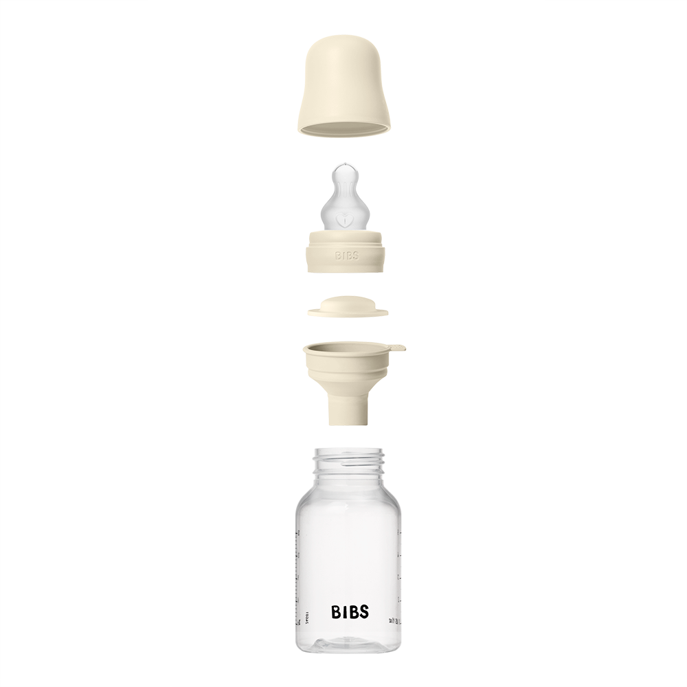Biberon sans BPA 150ml avec tétine en silicone Débit lent - Ivory