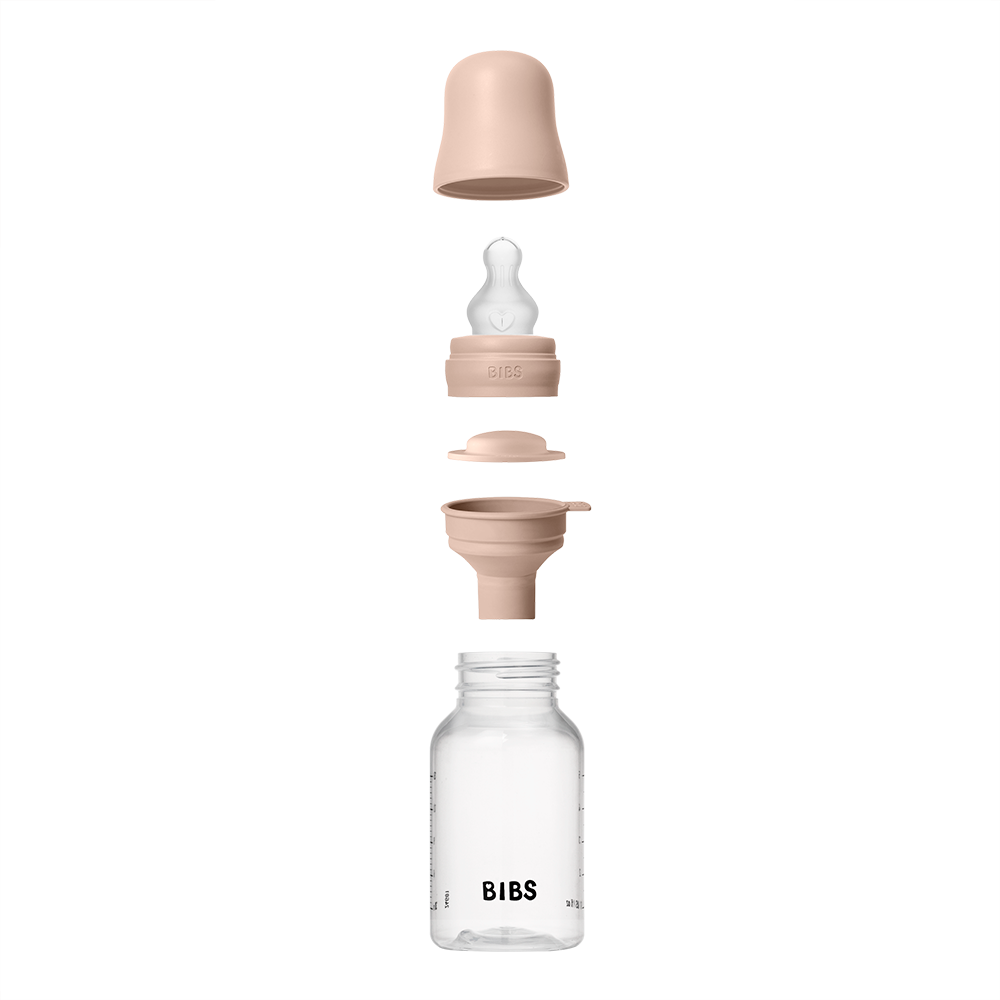 Biberon sans BPA 150ml avec tétine en silicone Débit lent - Blush