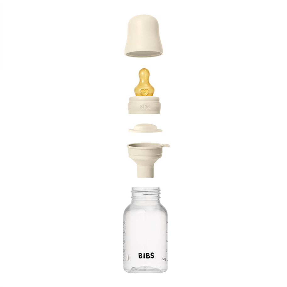 Biberon sans BPA 150ml avec tétine en latex Débit lent - Ivory