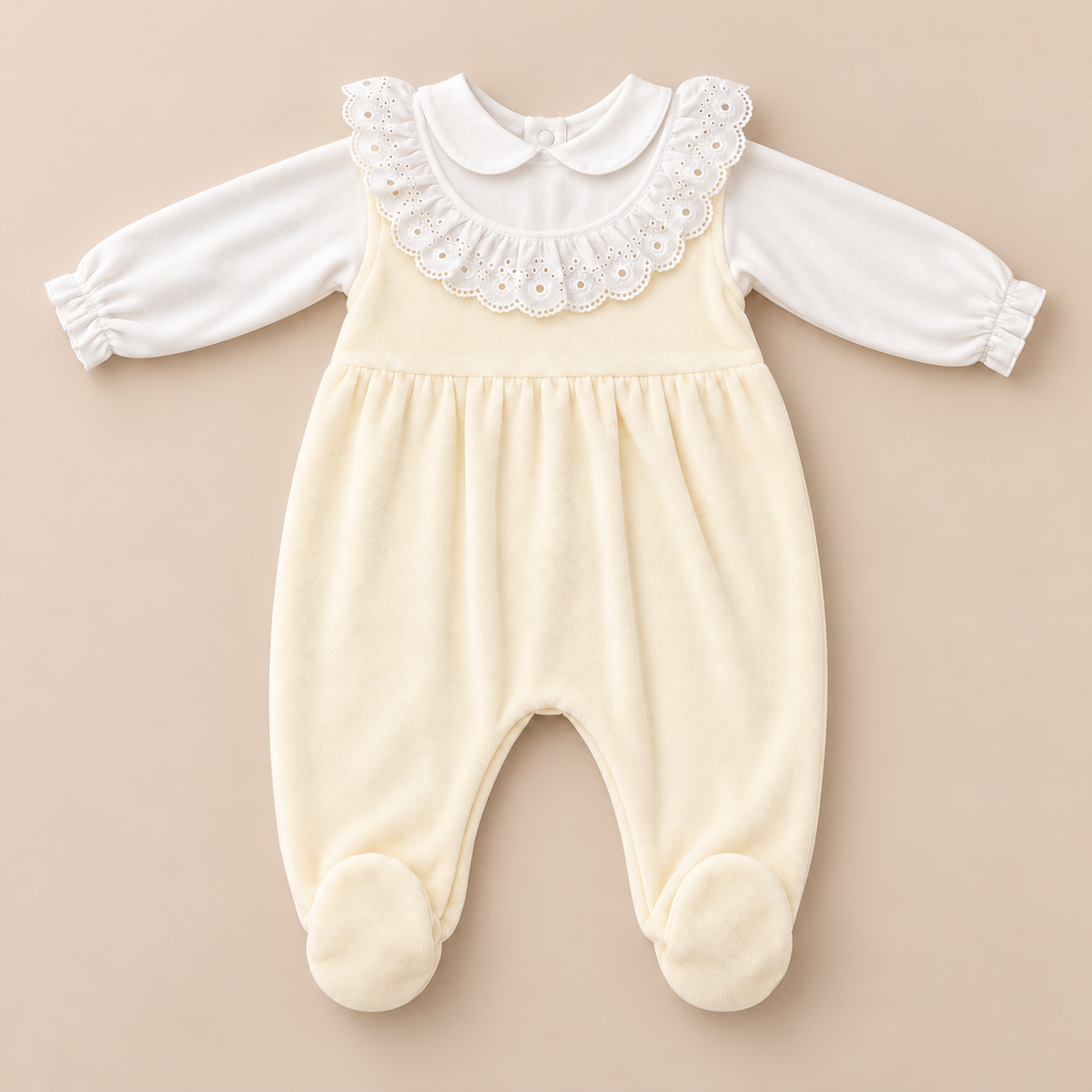 Grenouillère bébé en velours Bebelina