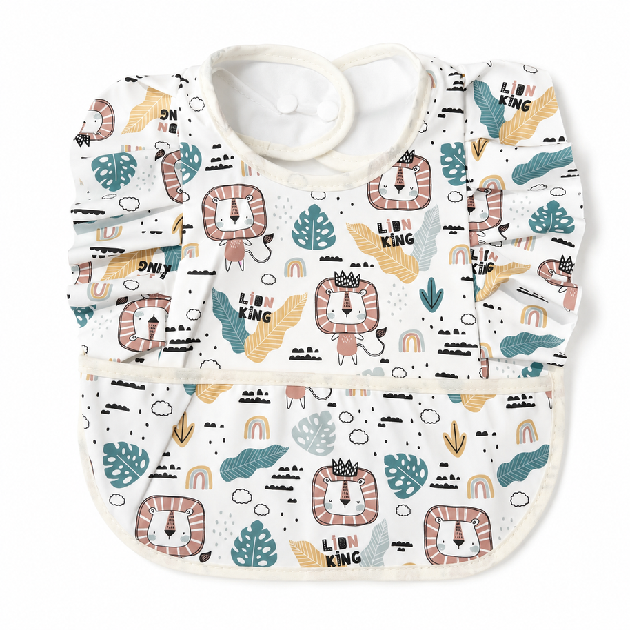 Bavoir imperméable avec poche récupératrice