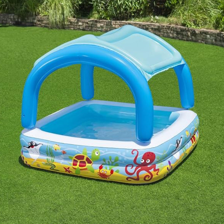 Piscine Gonflable Bestway Beach Buddy avec Toit Anti-UV