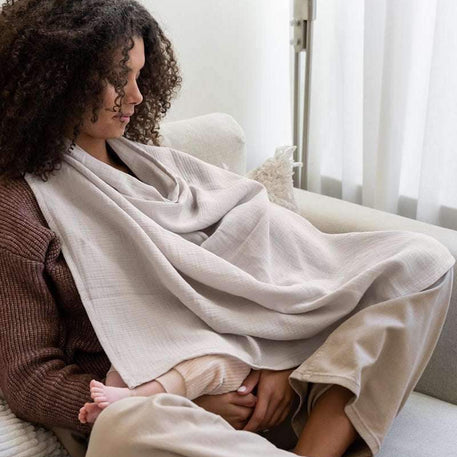 Tablier d'allaitement Mom'N Play Doomoo - Beige - Doomoo - Accessoires d'allaitement pour bébé Maroc -www.babyboss.ma