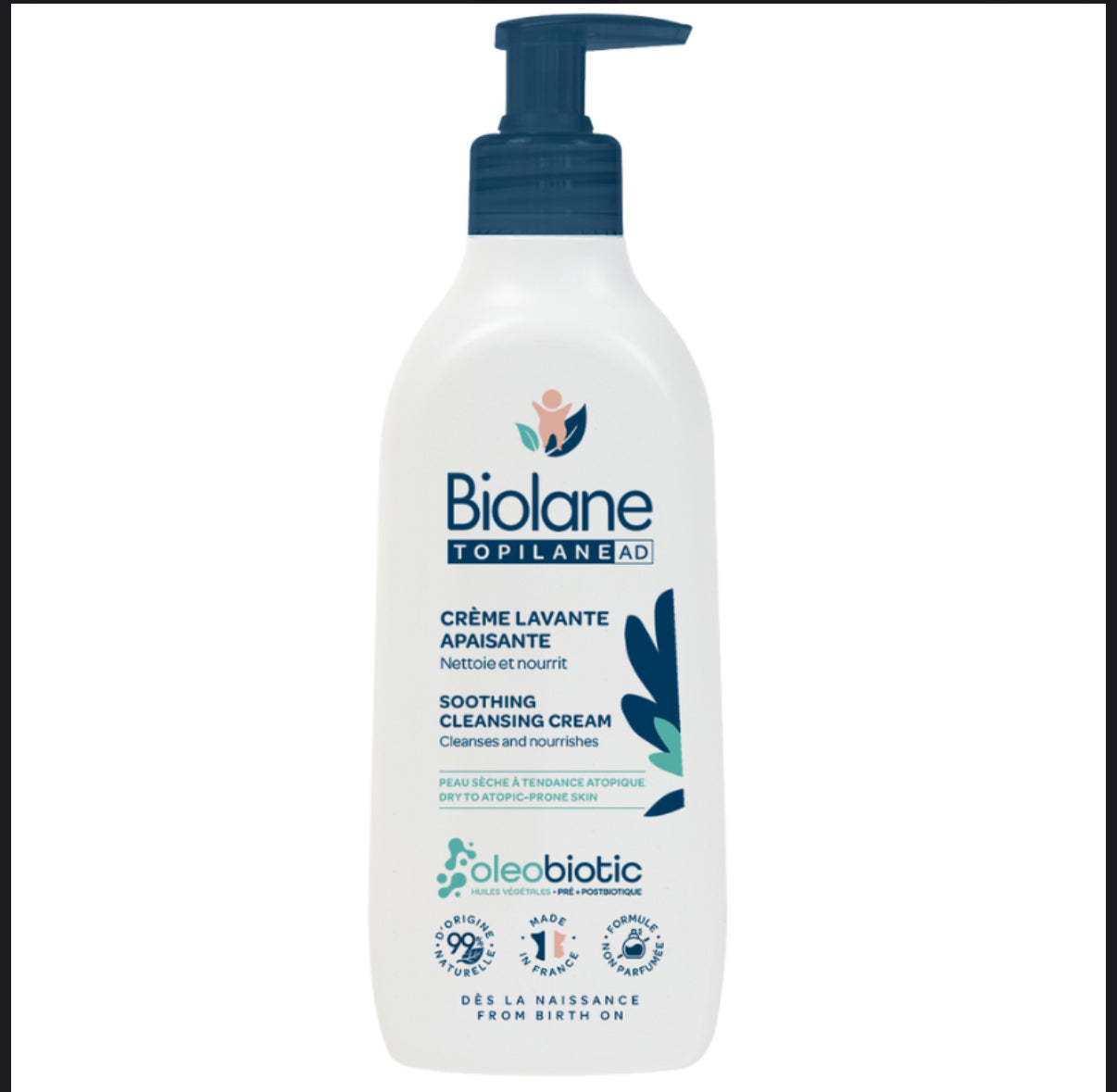 BIOLANE – Topilane AD Crème Lavante Apaisante 350ml – Peaux Très Sèches et à Tendance Atopique