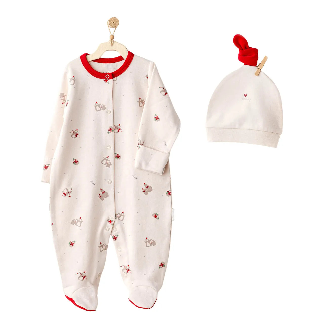 Cream Penguin onesie & hat 100% cotton
AndyWawa