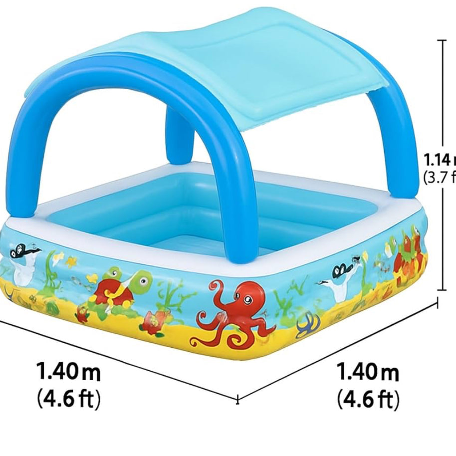 Piscine Gonflable Bestway Beach Buddy avec Toit Anti-UV