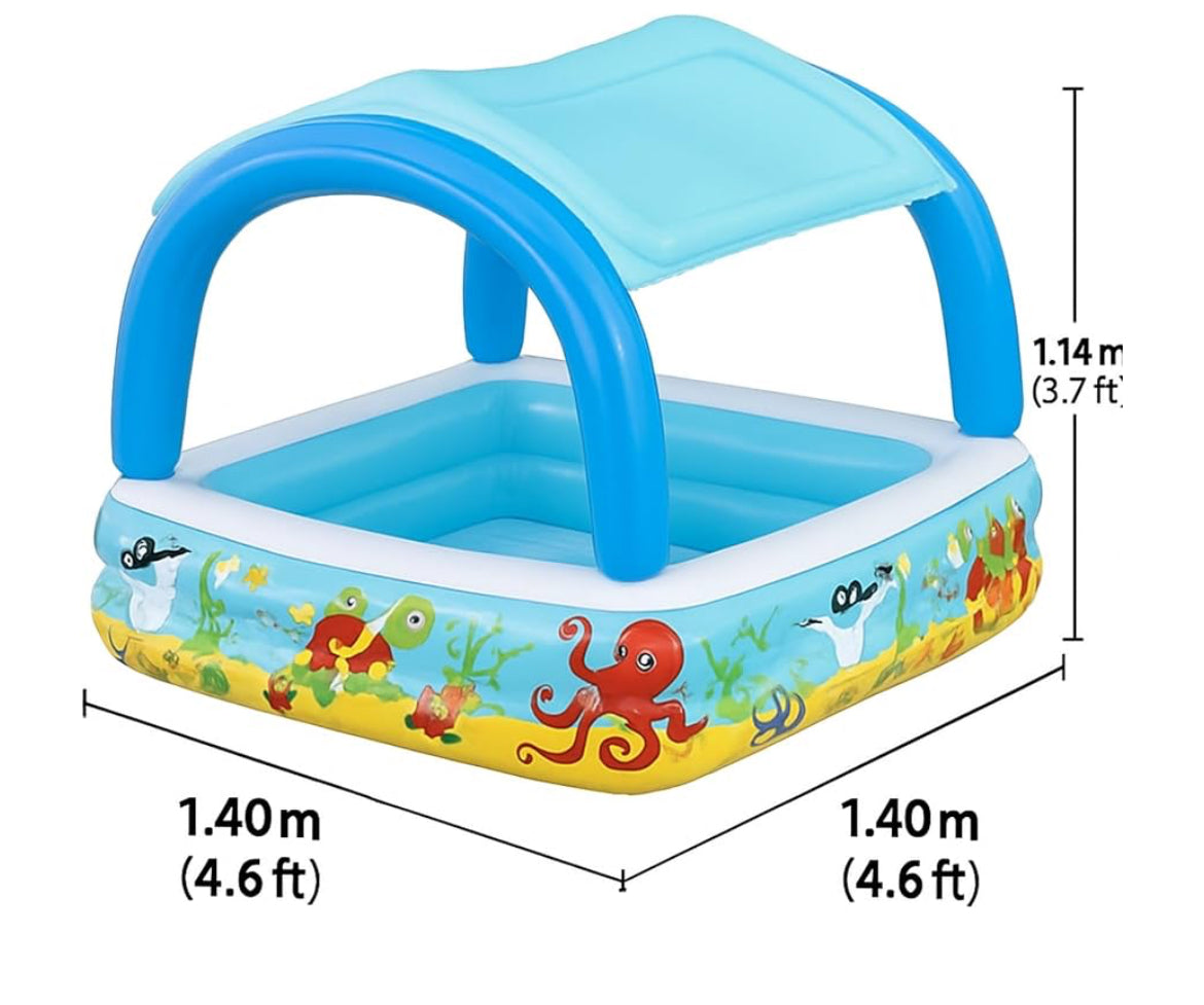 Piscine Gonflable Bestway Beach Buddy avec Toit Anti-UV