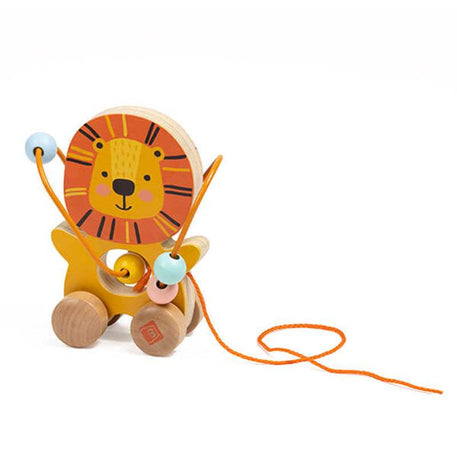 Eurekakids - Wild Looping Lion en Bois 12M+ - Eurekakids - Jouet à Tirer pour bébé Maroc -www.babyboss.ma