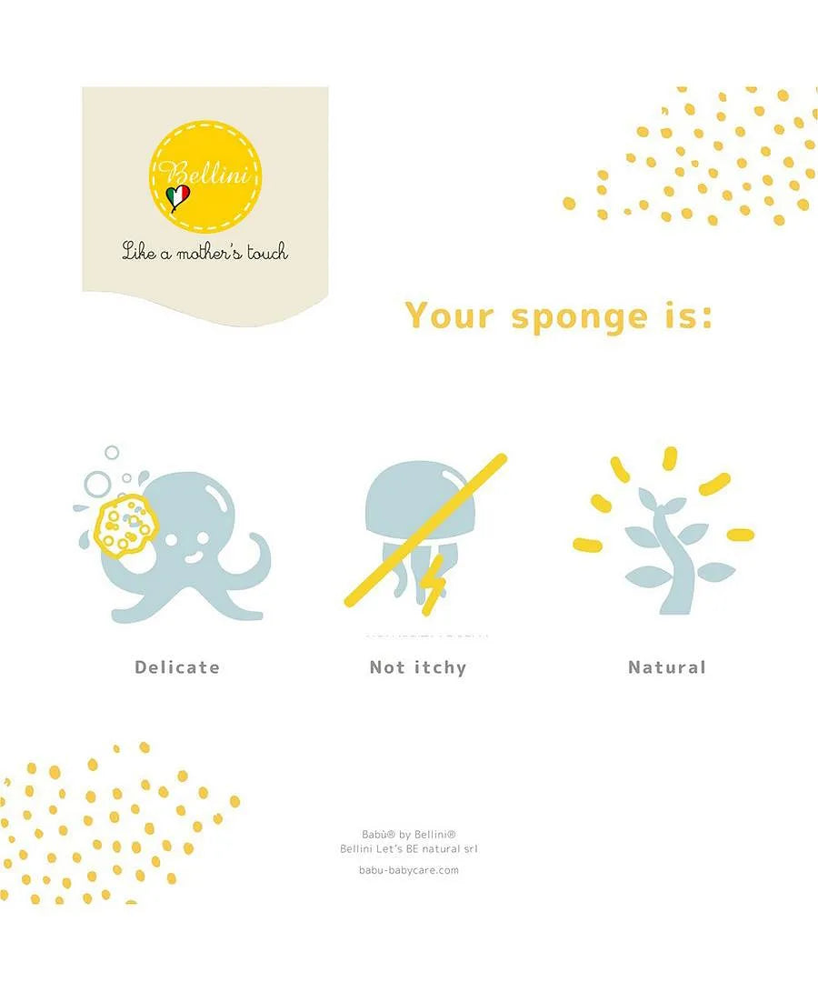 BELLINI natural sponge - BELLINI - Nettoyants pour le corps pour bébé Maroc -www.babyboss.ma