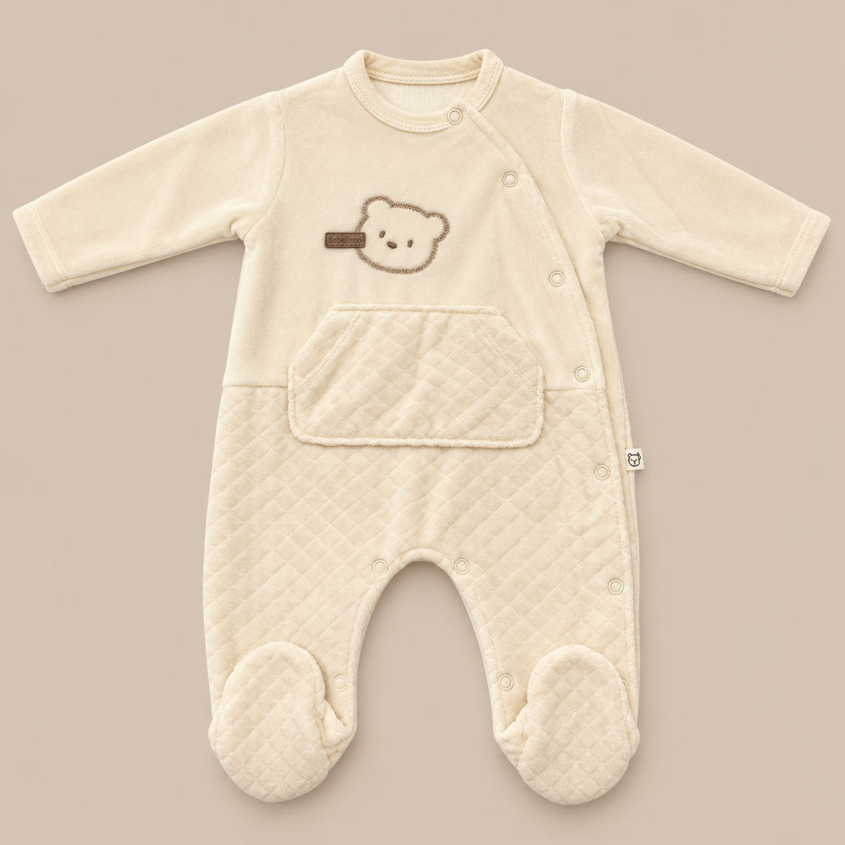 Grenouillère bébé en velours Bebelina