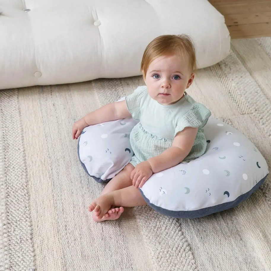 Coussin d'allaitement & maternité SOFTY Doomoo Blue Grey Moon
