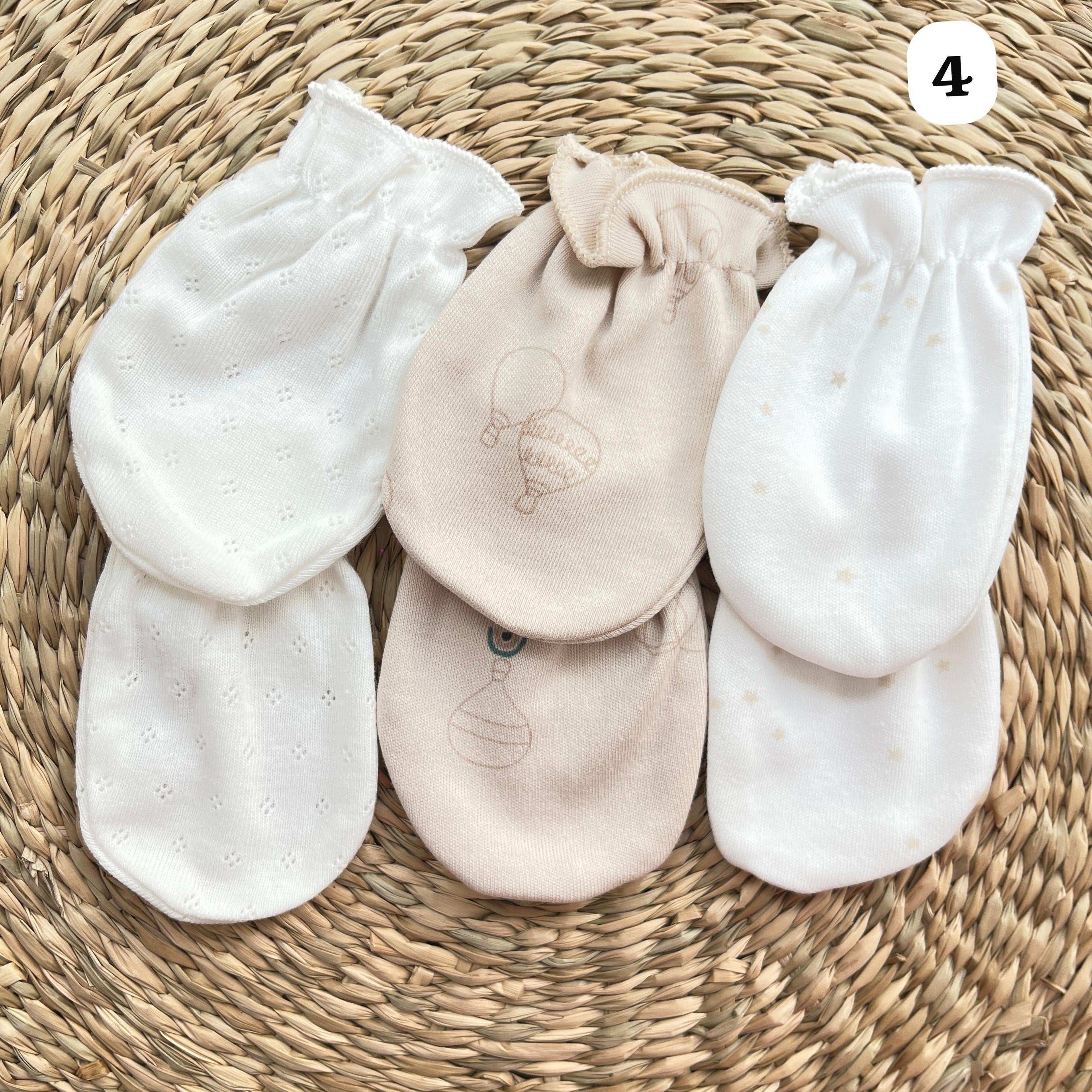 Lot de 3 moufles bébé 100% Coton