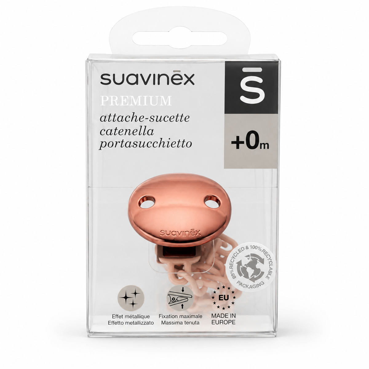 Suavinex Attache Sucette Premium - Rose