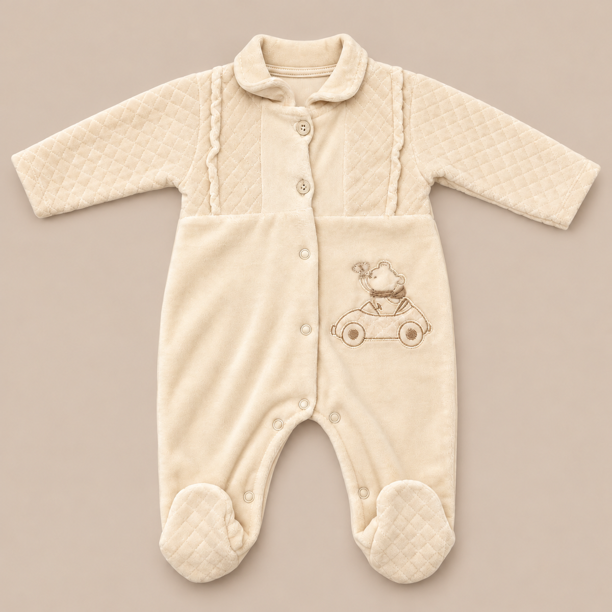 Grenouillère bébé en velours Bebelina
