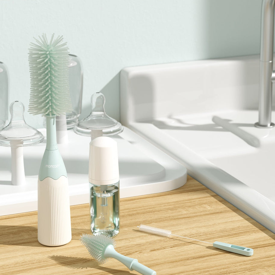 Kit de brosse à biberon Momcozy Innovative Push-Press Design